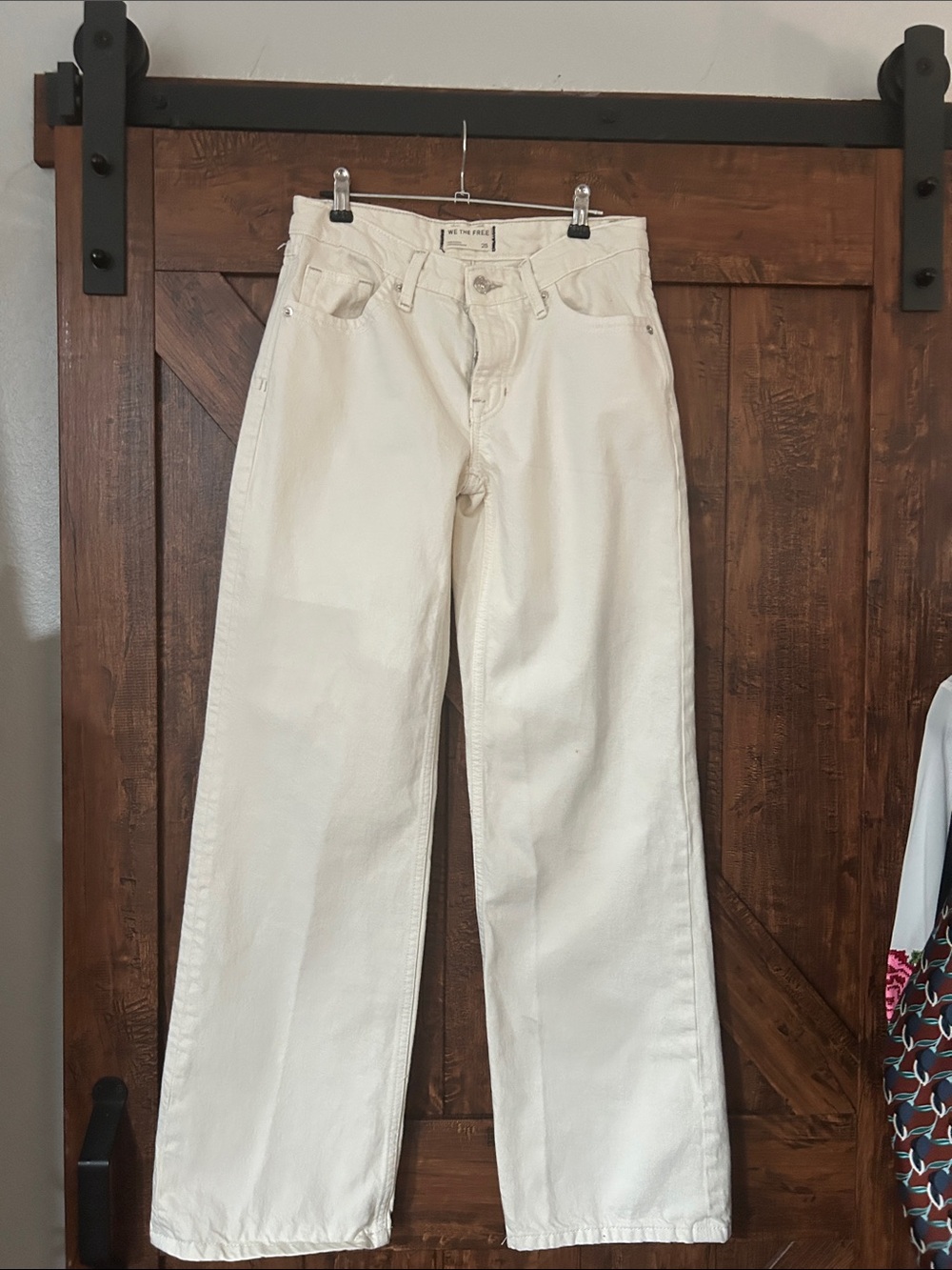 We The Free Cream Wide-Leg Jeans